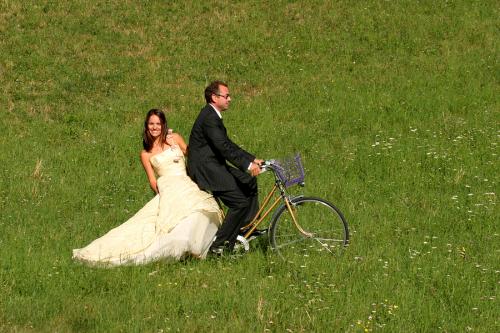 fotografia weselna - rower